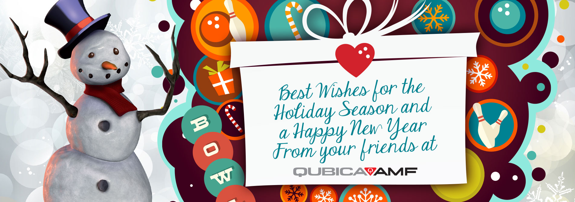 QubicaAMF Bowling 2016 Holiday Banner